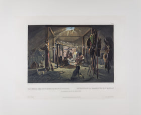 Tab 19 - The Interior of the Hut of a Mandan Chief