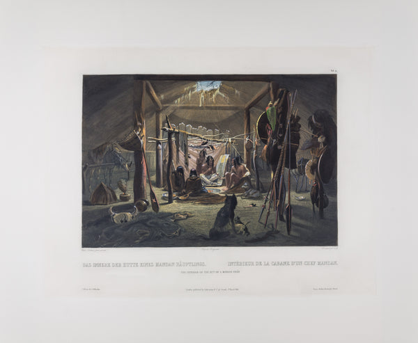 Tab 19 - The Interior of the Hut of a Mandan Chief