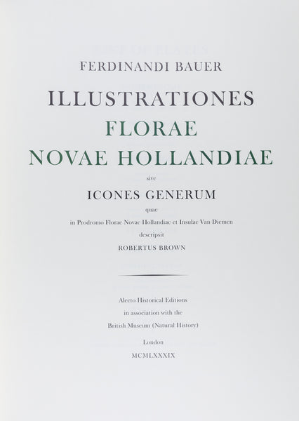 The complete edition of Bauer's Illustrationes Florae Novae Hollandiae